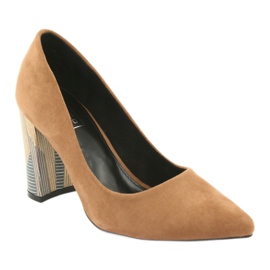 Pumps Filippo 1103 aus Wildleder beige 1