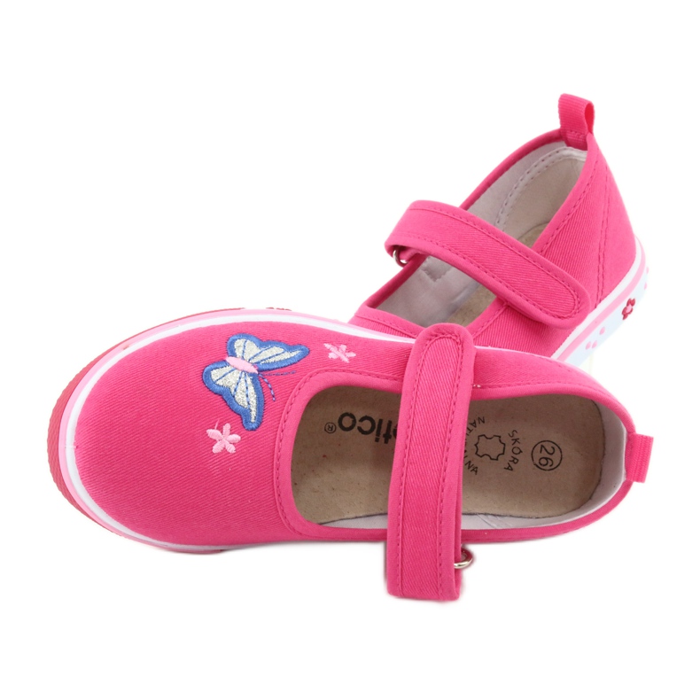 Atletico Butterfly Ballerinas mit Lederdecksohle rosa 6