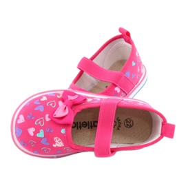 Ballerinas Schleife Atletico Ledereinsatz weiß lila rosa 6