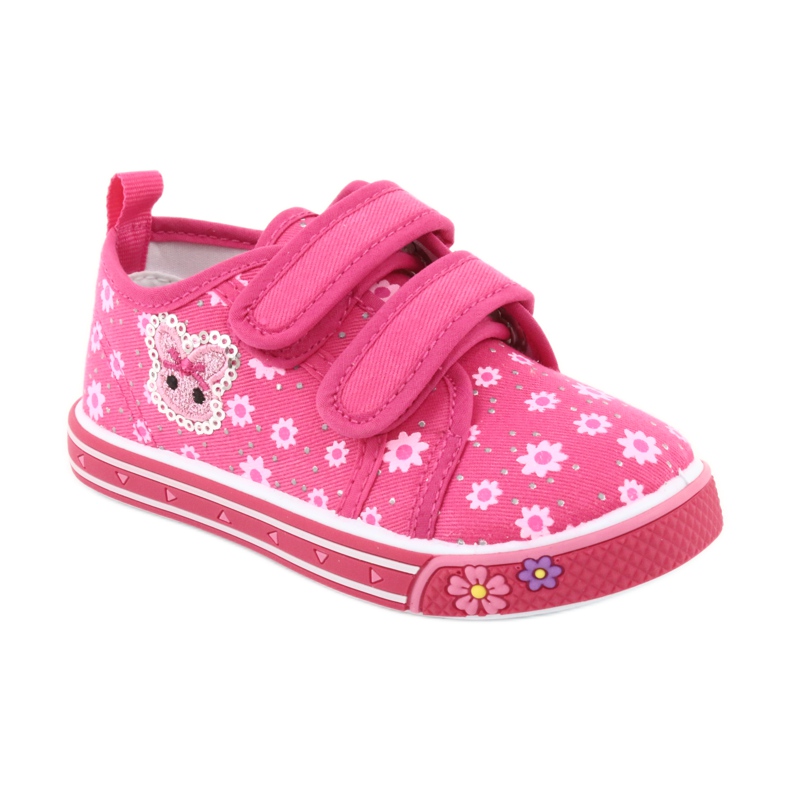 Atletico Sneakers mit Gänseblümchen-Klettverschluss rosa 1