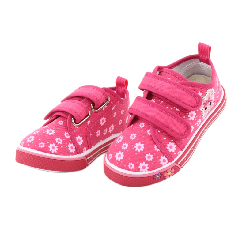 Atletico Sneakers mit Gänseblümchen-Klettverschluss rosa 3