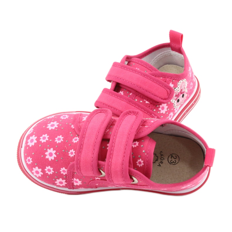 Atletico Sneakers mit Gänseblümchen-Klettverschluss rosa 5