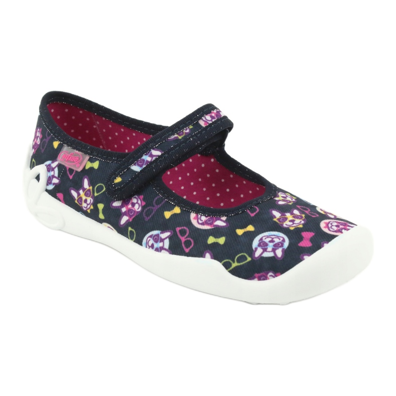 Befado Kinderschuhe 114Y359 marineblau rosa mehrfarbig 1