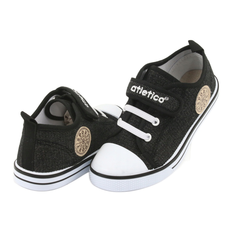 Sneakers mit Ledereinsatz Atletico BSM029 schwarz 4