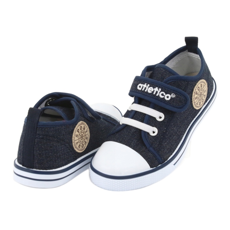 Sneakers mit Ledereinsatz Atletico BSM029 marineblau 4
