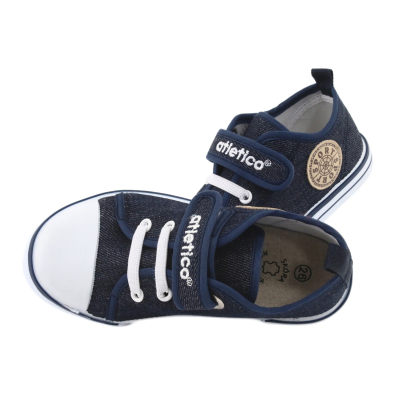 Sneakers mit Ledereinsatz Atletico BSM029 navy blau 6