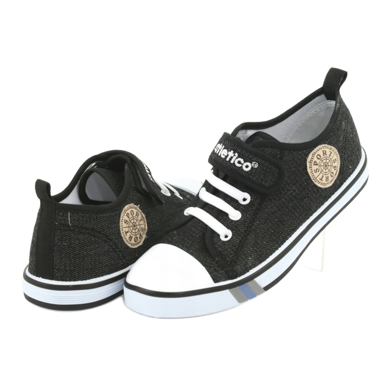 Sneakers mit Ledereinsatz Atletico BSM029 schwarz 4