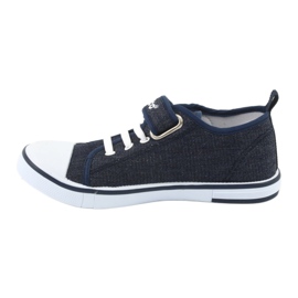 Sneakers mit Ledereinsatz Atletico dunkelblaue Jeans BSM029 marineblau 2