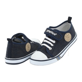 Sneakers mit Ledereinsatz Atletico dunkelblaue Jeans BSM029 marineblau 4