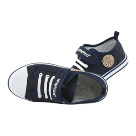 Sneakers mit Ledereinsatz Atletico dunkelblaue Jeans BSM029 navy blau 6
