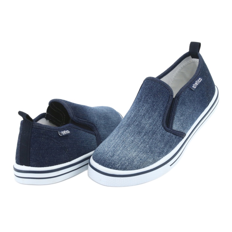 Kinder-Slip-on-Sneaker ATLETICO BAM060 aus Denim blau 3