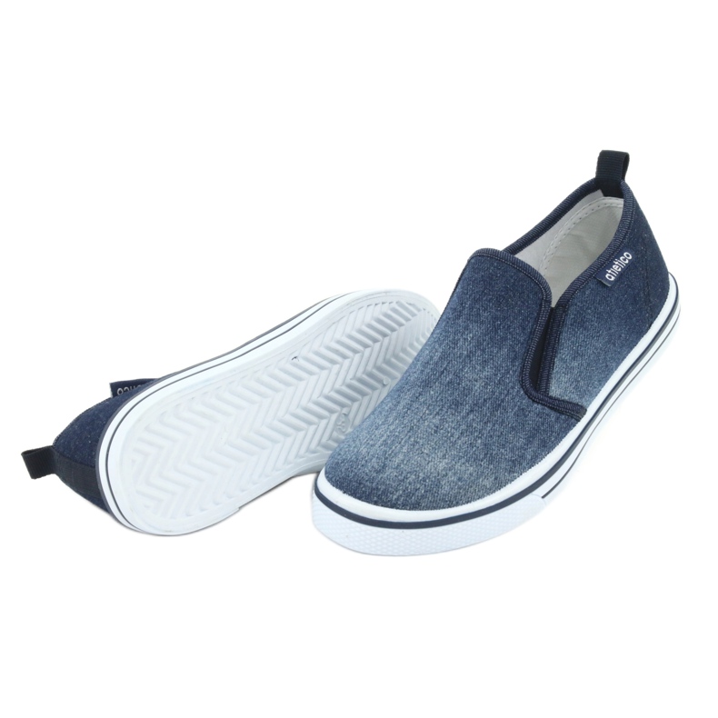 Kinder-Slip-on-Sneaker ATLETICO BAM060 aus Denim blau 4