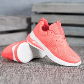 Ideal Shoes Gebundene Schuhe mit Mesh orange 1