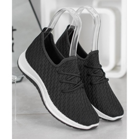 SHELOVET Schwarzer durchbrochener Sportschuh 2