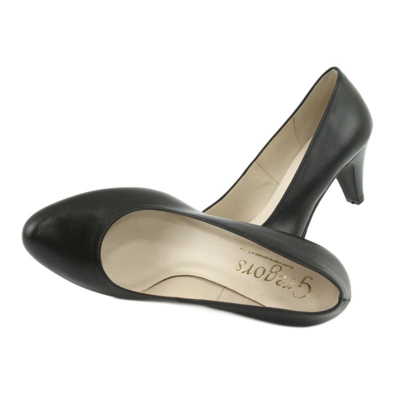 Gregors 465 Business-Pumps aus schwarzem Leder 5