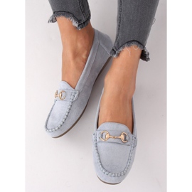 Blaue Wildleder-Loafer 77-192 Blau 2