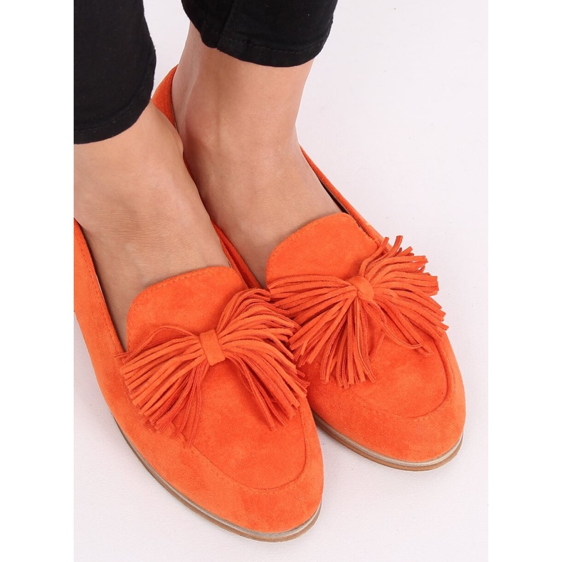Orange Damen-Loafer mit Fransen T357P Orange 2