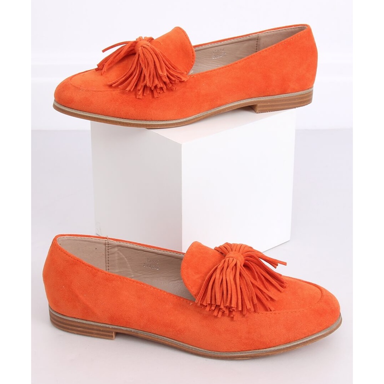 Orange Damen-Loafer mit Fransen T357P Orange 1