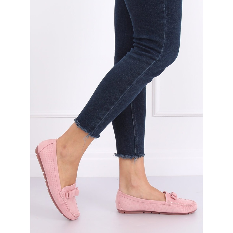 Rosa Wildleder-Loafer 9F150 Rosa 1