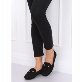 Schwarze Damen-Loafer 22-7 Schwarz 1