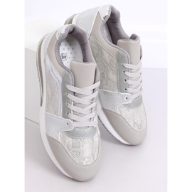 Silberne Damen Sportschuhe BL206 Silver grau 1