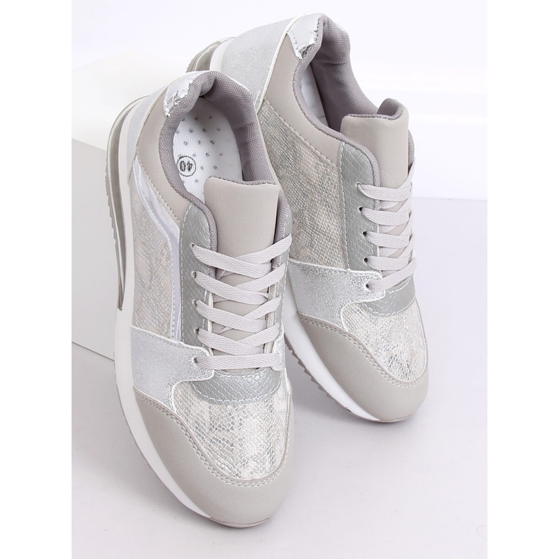 Silberne Damen Sportschuhe BL206 Silver grau 1