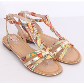 Orange Damensandalen JH128P Flower Orange 1