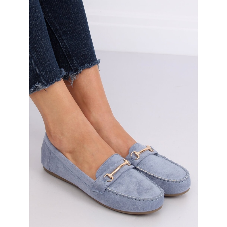 Blaue Damen Slipper 99-01A Blau 1