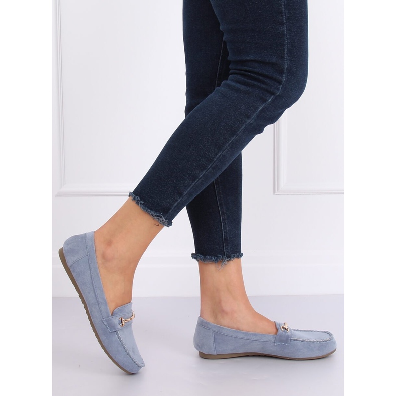 Blaue Damen Slipper 99-01A Blau 2