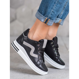 SHELOVET Sportschuhe mit verstecktem Keil schwarz 2