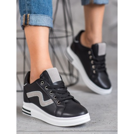 SHELOVET Sportschuhe mit verstecktem Keil schwarz 1