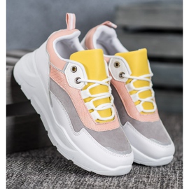 SHELOVET Turnschuhe auf der Plattform weiß mehrfarbig 2