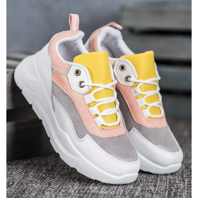 SHELOVET Turnschuhe auf der Plattform weiß mehrfarbig 2