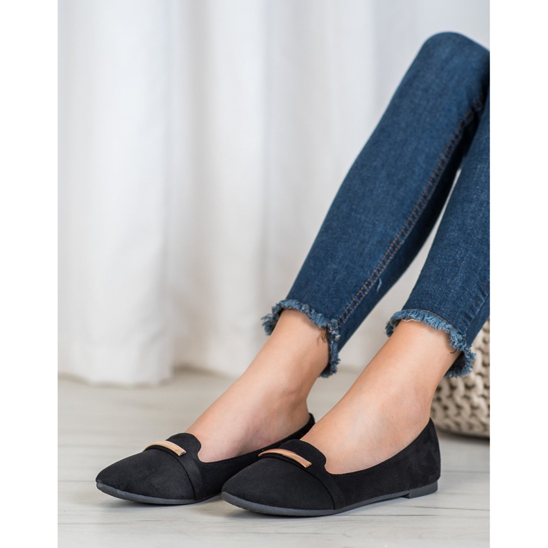 SHELOVET Schwarze Ballerina mit Ornament 2