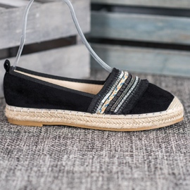 RTX WALK Bequeme Espadrilles mit Ornamenten schwarz 1