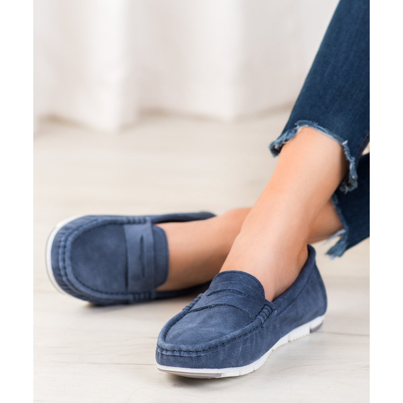 Filippo Marineblaue Lederslipper 1