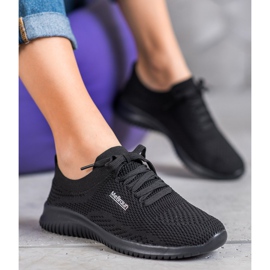 SHELOVET Gebundene Textilschuhe schwarz 1