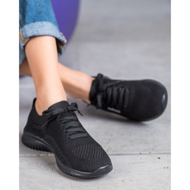 SHELOVET Gebundene Textilschuhe schwarz 2