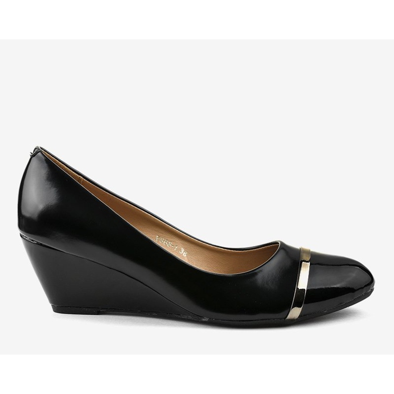 Schwarze Pumps am Keil X668-1 2