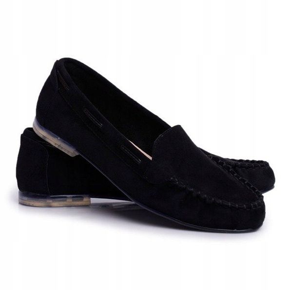 Sergio Leone Schwarze Wildleder-Loafer für Damen MK722 1
