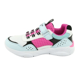 Modische American Club ES07 Sportschuhe weiß blau rosa 2