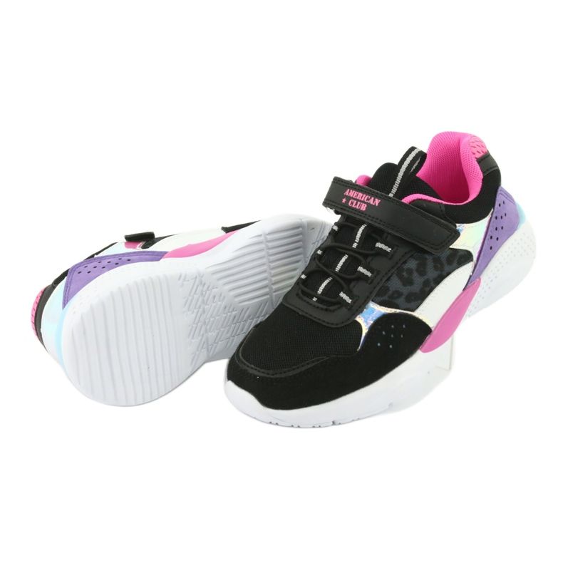 Modische American Club ES07 Sportschuhe schwarz violett rosa grau 5