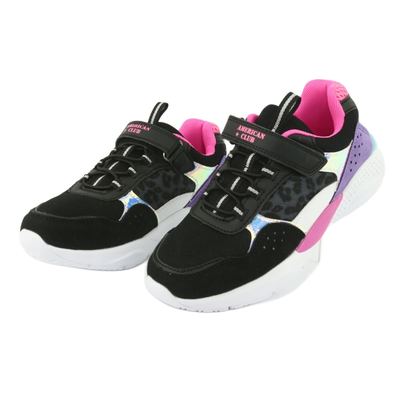 Modische American Club ES07 Sportschuhe schwarz lila rosa grau 3