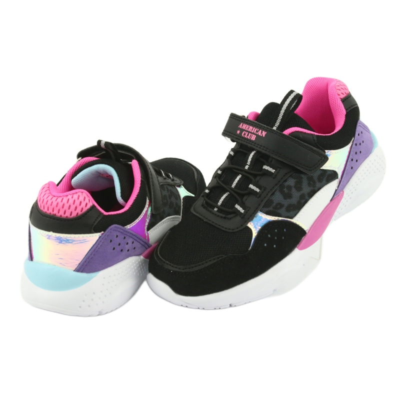 Modische American Club ES07 Sportschuhe schwarz violett rosa grau 4
