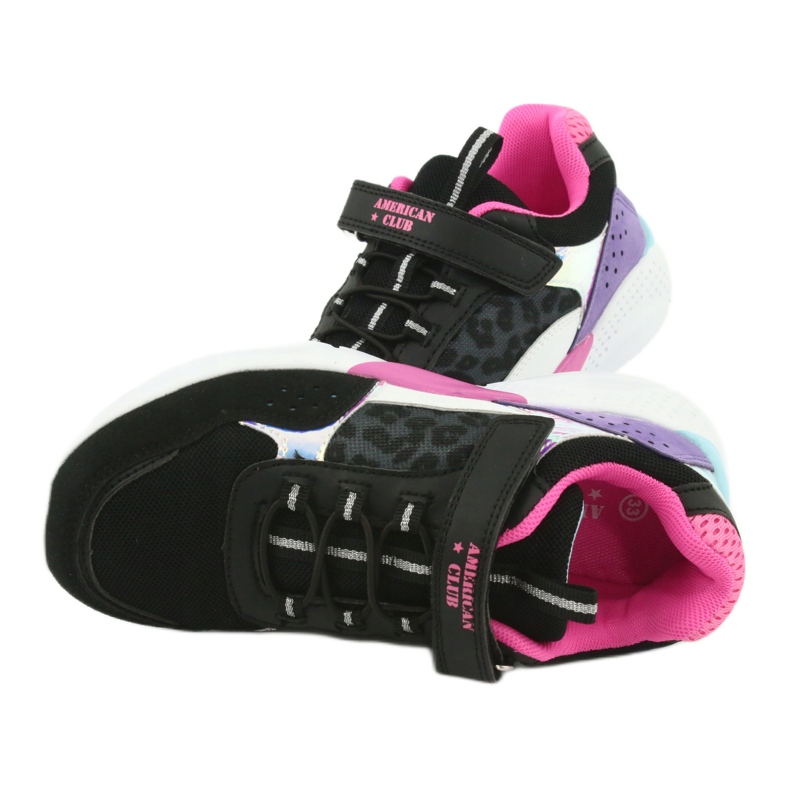 Modische American Club ES07 Sportschuhe schwarz violett rosa grau 6