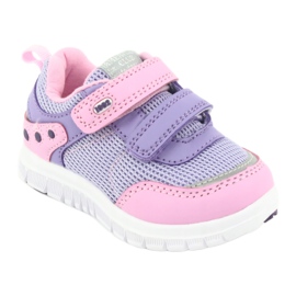 American Club ES23 Sportschuhe mit zwei Klettverschlüssen violett rosa 1