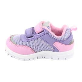 American Club ES23 Sportschuhe mit zwei Klettverschlüssen violett rosa 2