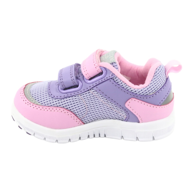 American Club ES23 Sportschuhe mit zwei Klettverschlüssen lila rosa 2