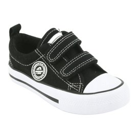 Schwarze American Club LH35 Sneakers mit Klettverschluss 1