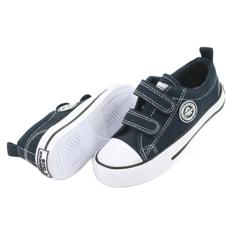 Navy American Club LH35 Klett-Turnschuhe blau 4